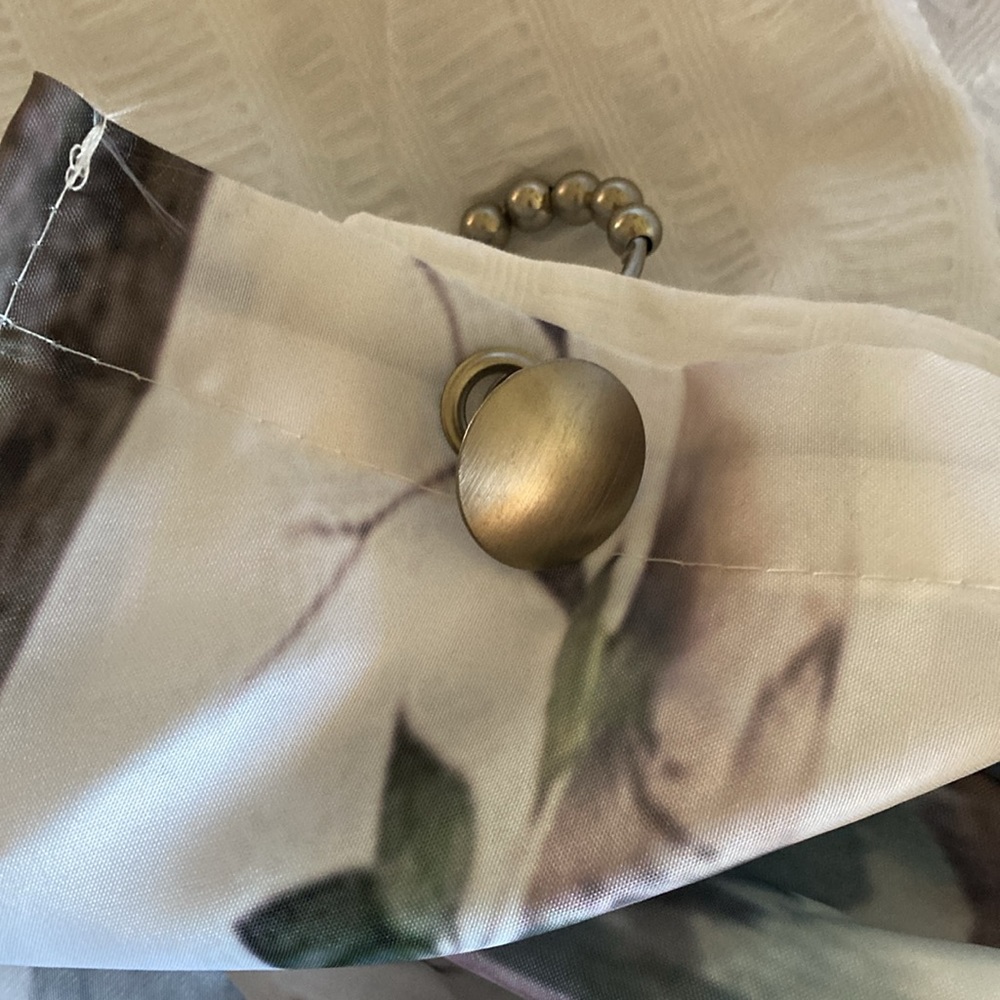 NWOT Bear/Moose Shower Curtain w/Cloth Liner & Hooks - Picture 3 of 4
